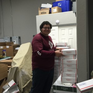 Caleb King adding more packages to ship